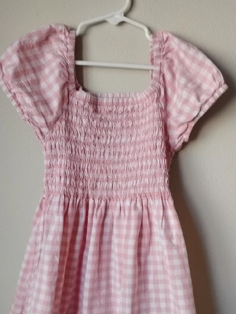 The Children's Place Pink Gingham Smocked Kids Dress